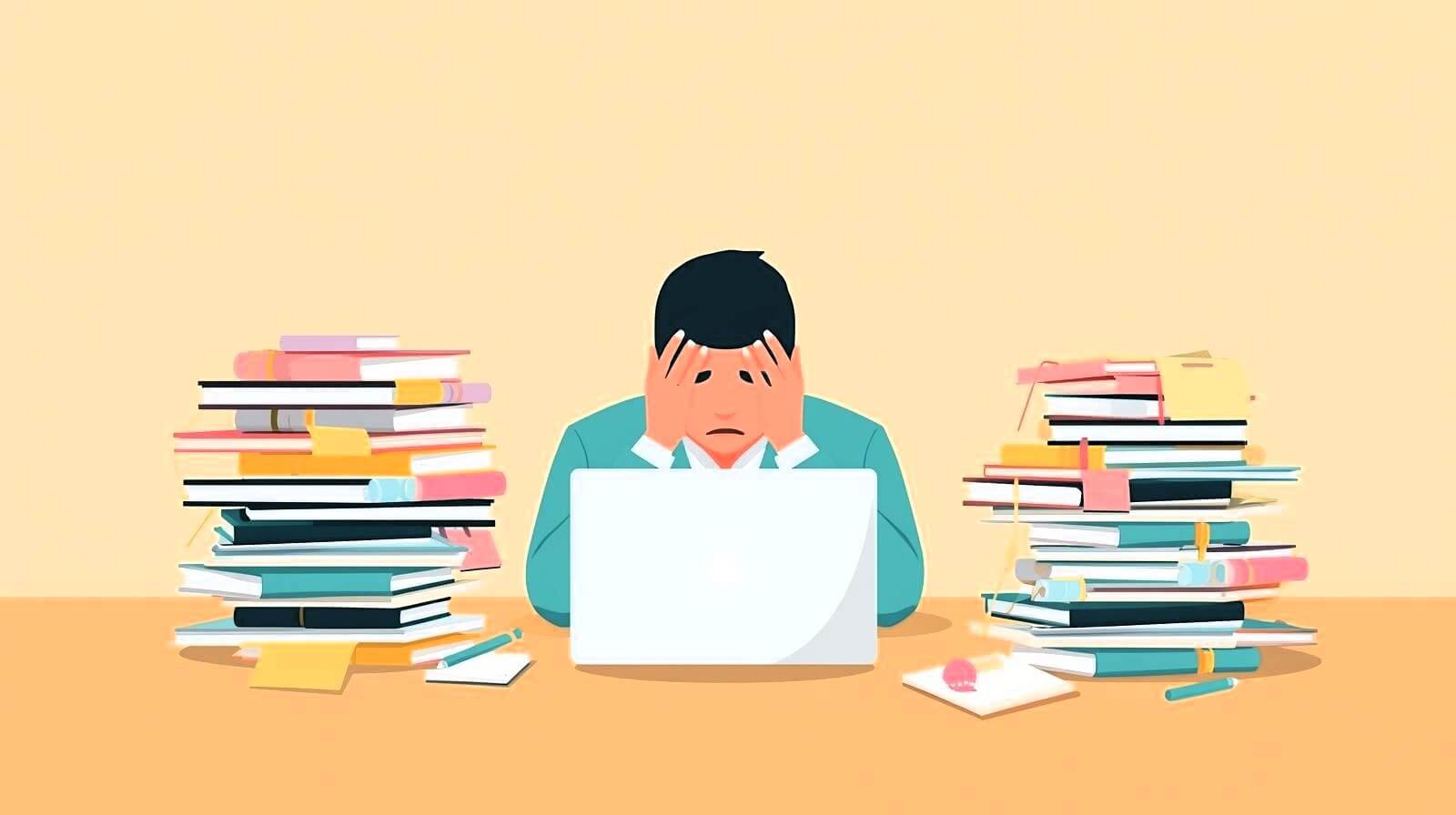 完璧主義で行動できない人をイメージしたイラスト