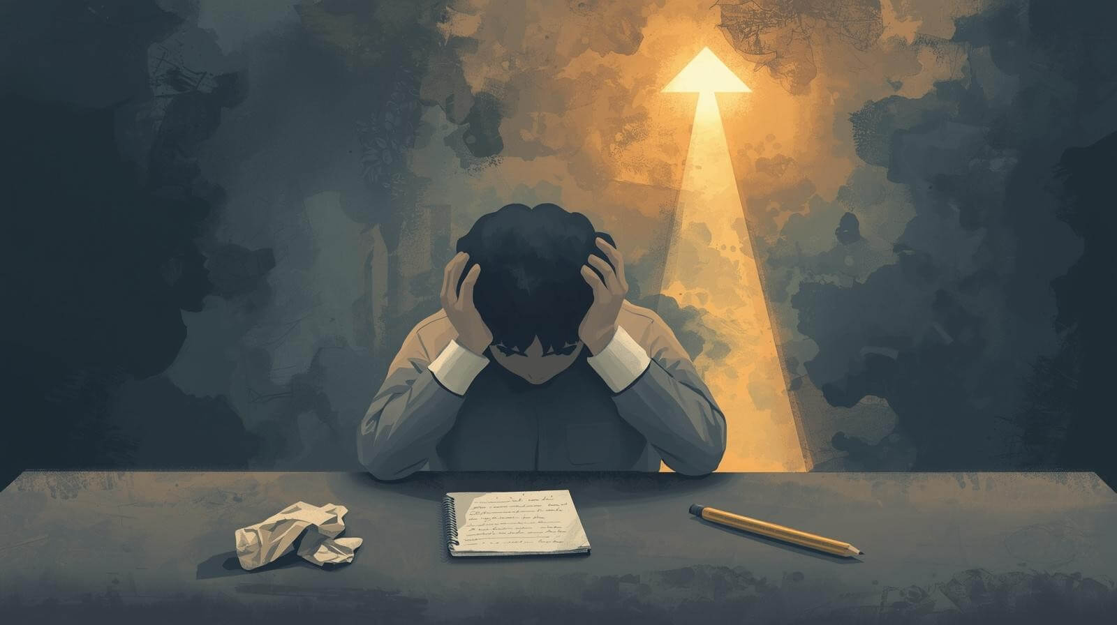 方向性が間違っていて挫折したが違う道があったイメージイラスト